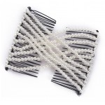 Accesoriu tip glamour pentru prins parul din metal cu pini de insertie PZS011NN - Alba